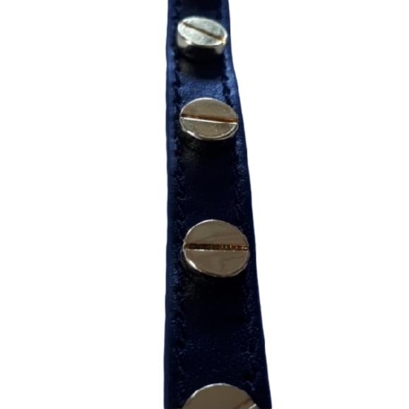 Black leather stud bracelet - Picture 2 of 3